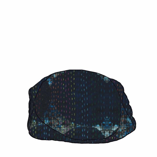 "Blue-Black Circles with Colored Rain" eCoddle Classic - Image 2