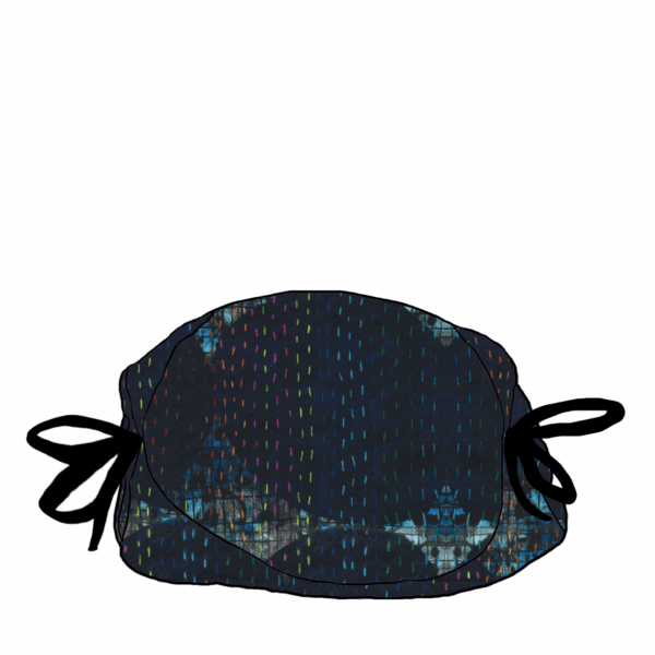 "Blue-Black Circles with Colored Rain" eCoddle Versa - Image 2
