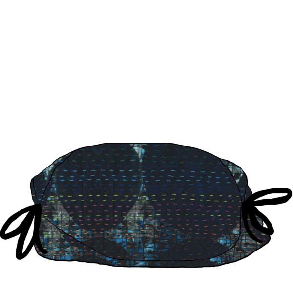 "Blue-Black Circles with Colored Rain" eCoddle Versa - Image 6