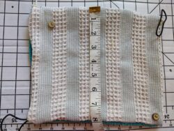 An early eLump with a lot on its mind. This dishcloth fabric was very satisfying.